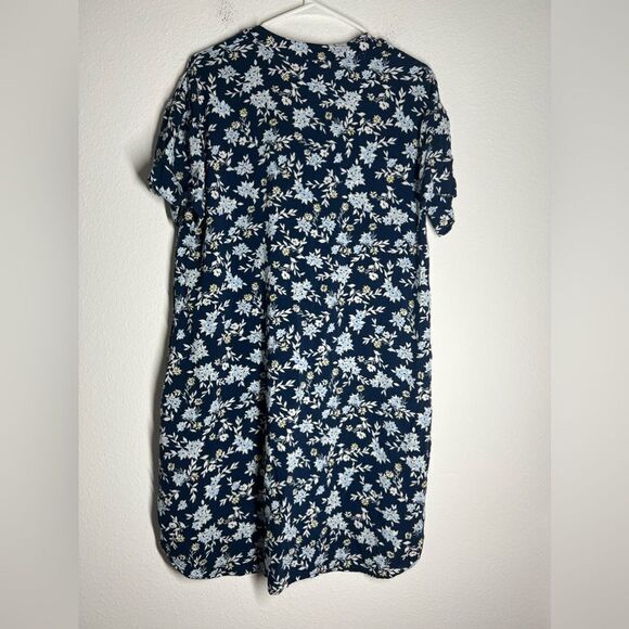 Time & Tru Cuffed Short Sleeve Belted Floral Shift Dress Size S ( 4-6) - Picture 2 of 12